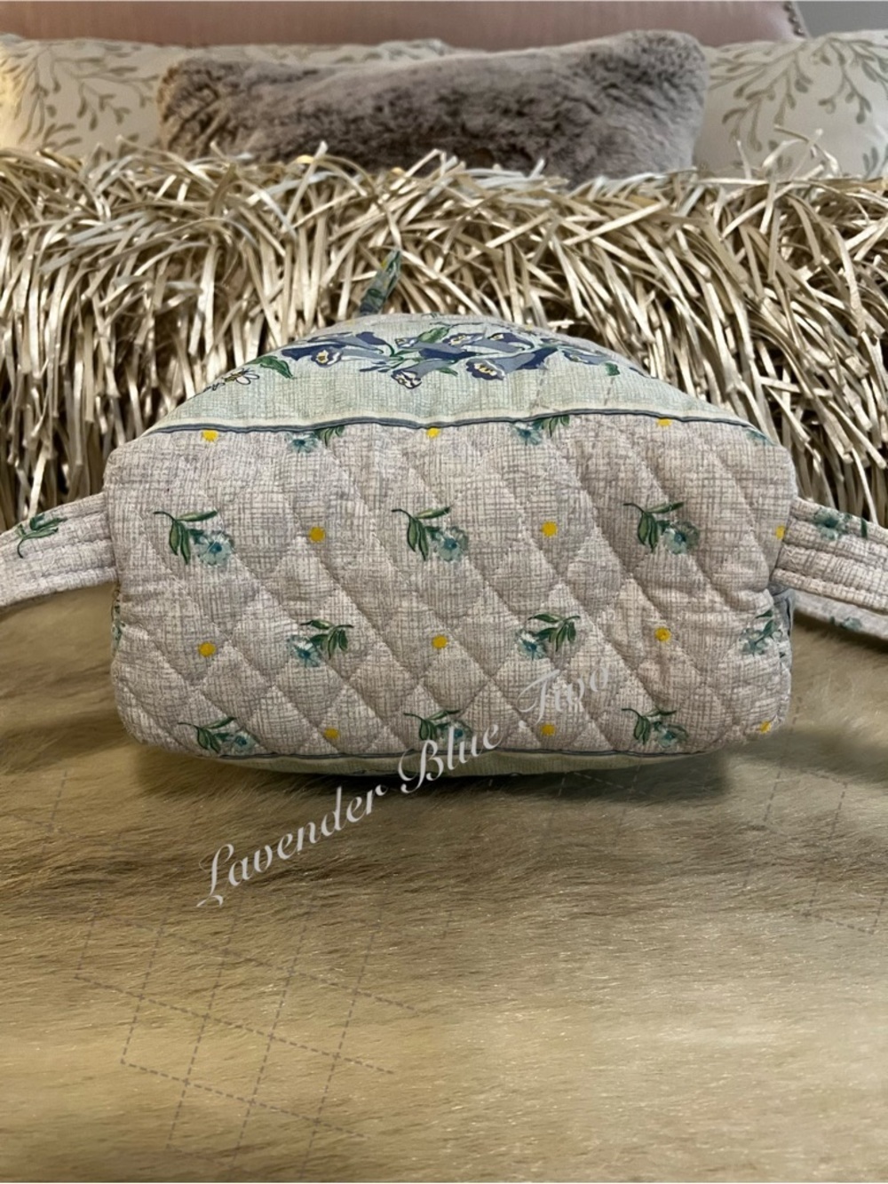 Vintage VERA BRADLEY Watercolor 1999 Mimi Flap Backpack Pastel. Green Floral - Picture 9 of 13